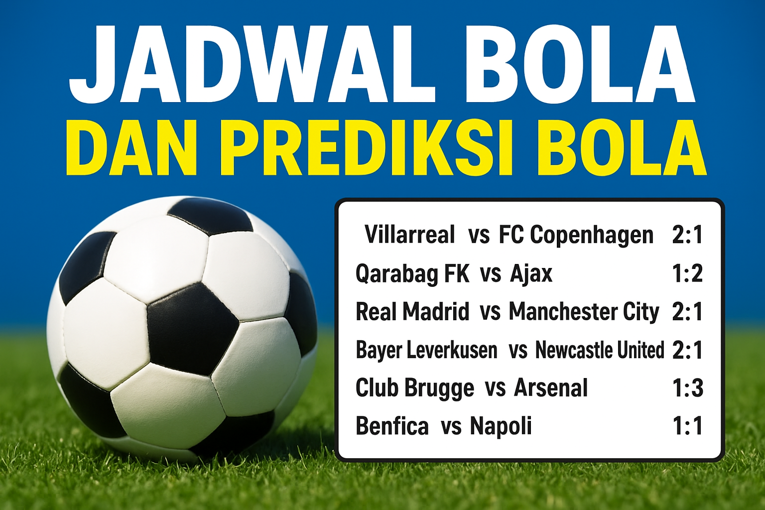 JADWAL & PREDIKSI PERTANDINGAN SEPAK BOLA Tanggal: 10–11 Desember 2025